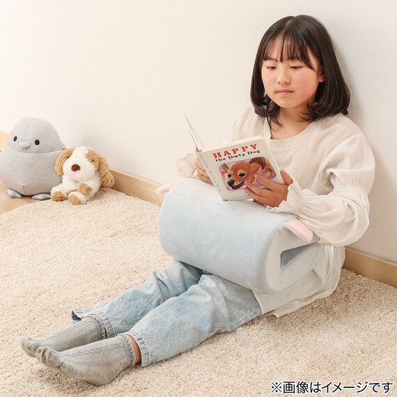 挟んで使えるもちもちマルチクッション(ゾウ BK001) 4枚目画像