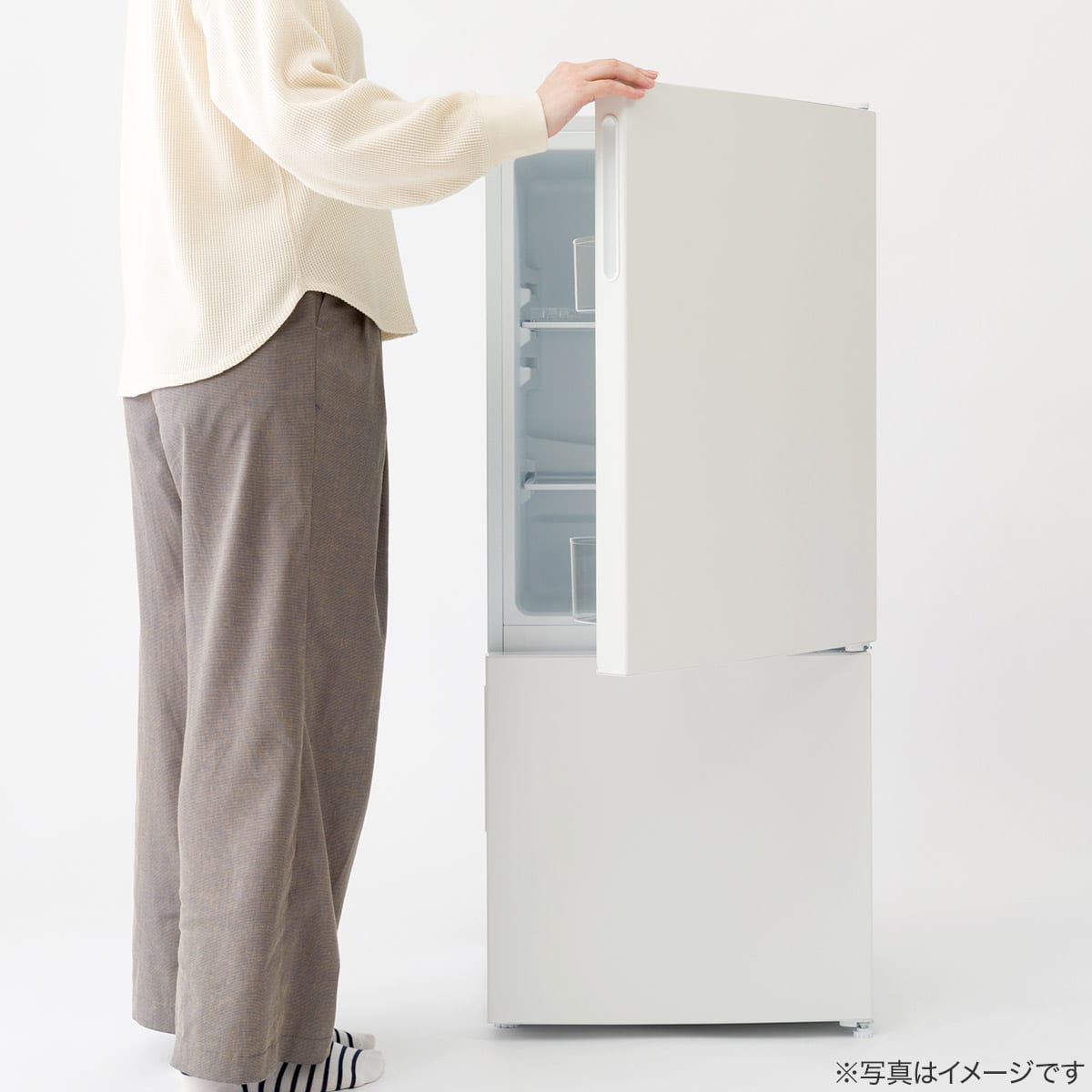117L 直冷式 2ドア冷凍冷蔵庫(ML2G02 ホワイト)延長保証付き