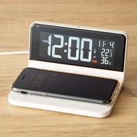 ワイヤレス充電機能・ライト付き置き時計(001EM)