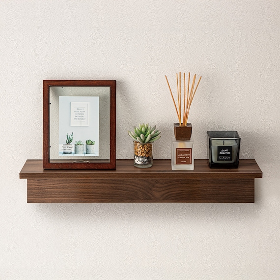 ウォールシェルフ 幅60cm (ミドルブラウン HS) 2枚目画像