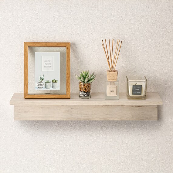 ウォールシェルフ 幅60cm (ホワイトウォッシュ HS) 2枚目画像