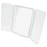 LED三面鏡卓上ミラー(ホワイト DH03)