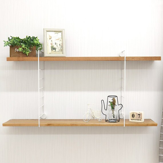 ワイヤーウォールシェルフ 幅90cmロング (FR ホワイト) 1枚目画像