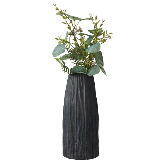 陶器フラワーベース M (ブラック SD02) 1枚目画像