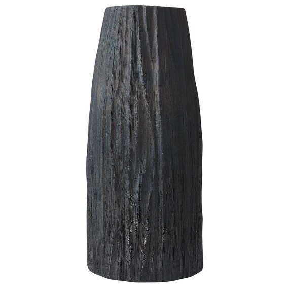 陶器フラワーベース M (ブラック SD02) 2枚目画像