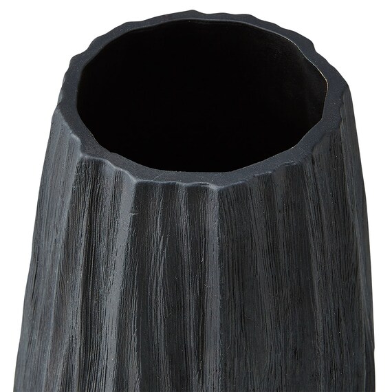 陶器フラワーベース M (ブラック SD02) 3枚目画像