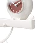 掛時計 フクロウ(ホワイト EL6111) 8枚目画像