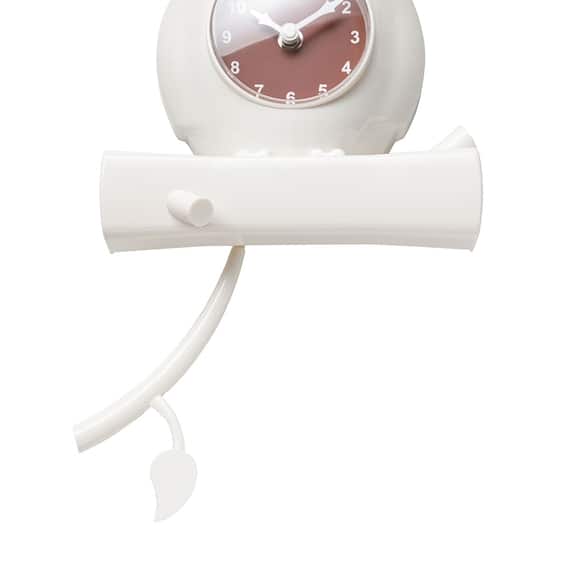 掛時計 フクロウ(ホワイト EL6111) 9枚目画像