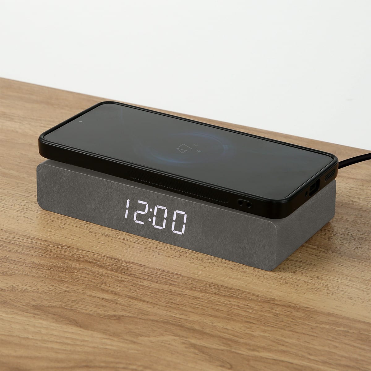 置くだけスマホ充電LED時計(SC 004HT BK) | ニトリネット【公式】 家具
