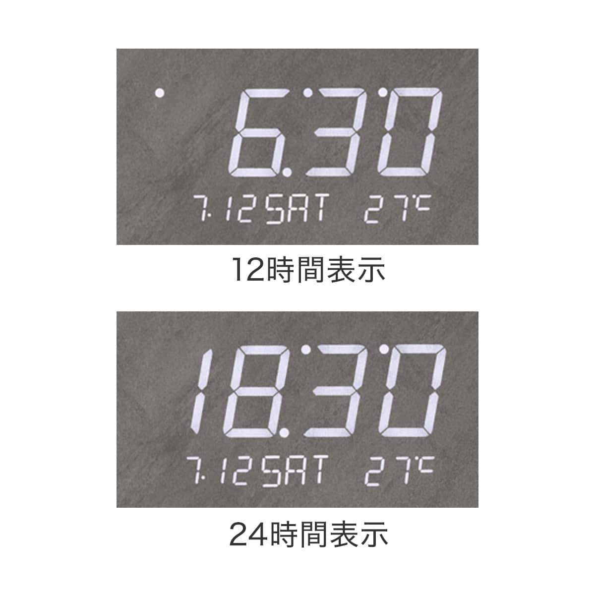 LEDデジタル掛け置き兼用時計(ブラック 002HT) | ニトリネット【公式