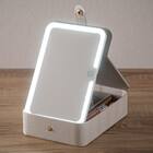 コスメボックス LEDライト付きミラー(NH31) 1枚目画像