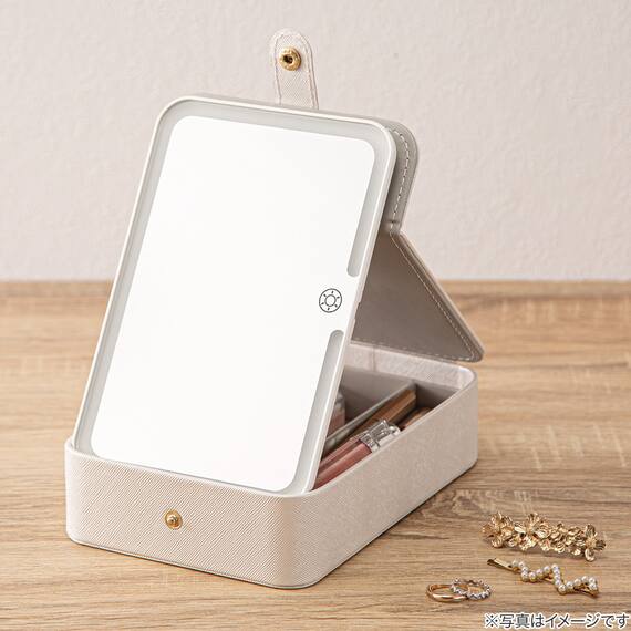 コスメボックス LEDライト付きミラー(NH31) 2枚目画像