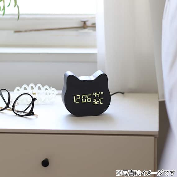 LEDデジタル置き時計 デコネコ 2枚目画像