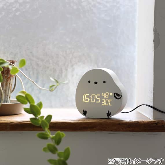 LEDデジタル置き時計 シマエナガ 2枚目画像