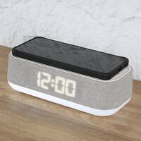 置くだけスマホ充電LED時計 ライト付き