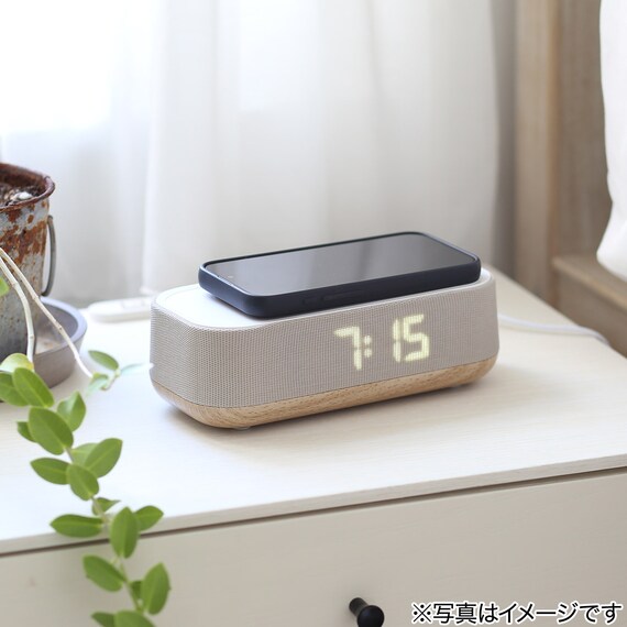 置くだけスマホ充電LED時計 2枚目画像