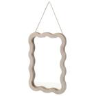 壁掛けミラー ウェーブ (ライトモカ HXDH25) 1枚目画像