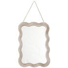 壁掛けミラー ウェーブ (ライトモカ HXDH25) 4枚目画像