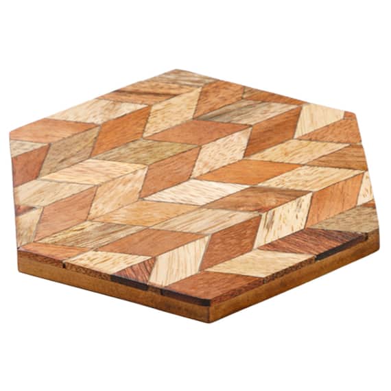 木製ヘキサンゴースター(HW05 ブラウン) 1枚目画像