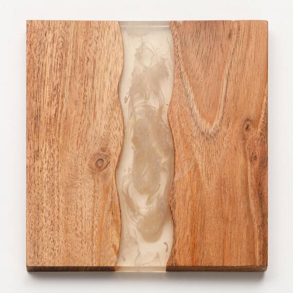 木製スクエアコースター(HW06 ブラウン) 2枚目画像