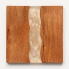 木製スクエアコースター(HW06 ブラウン) 3枚目画像