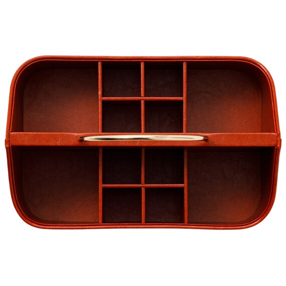 ハンドル付き コスメバスケット(ブラウン NH34) 4枚目画像