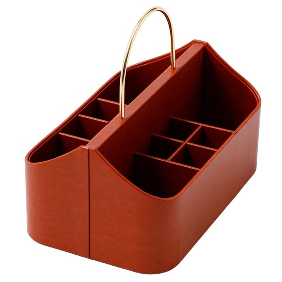 ハンドル付き コスメバスケット(ブラウン NH34) 6枚目画像