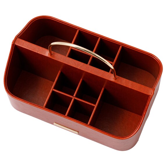 ハンドル付き コスメバスケット(ブラウン NH34) 7枚目画像