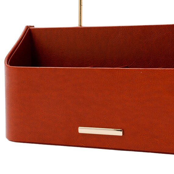 ハンドル付き コスメバスケット(ブラウン NH34) 8枚目画像