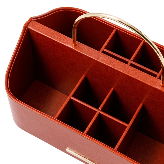 ハンドル付き コスメバスケット(ブラウン NH34) 9枚目画像