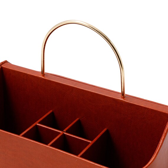 ハンドル付き コスメバスケット(ブラウン NH34) 10枚目画像