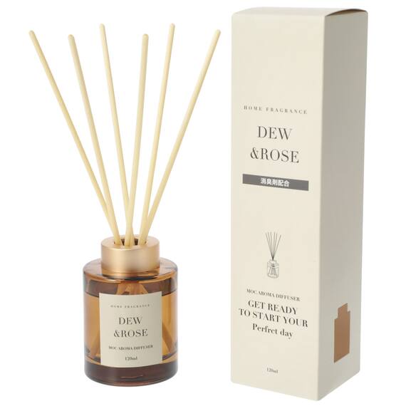 消臭剤配合アロマディフューザー(デュー＆ローズ 120ml) 1枚目画像