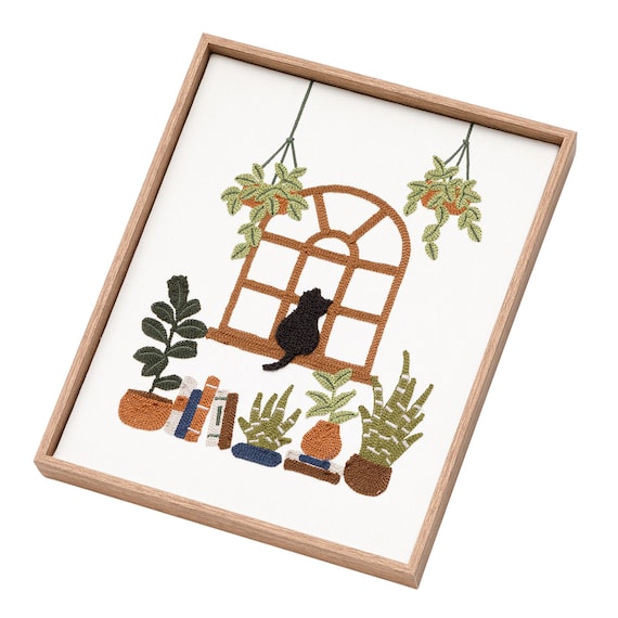 ウォールデコレーション(ネコ刺繍) 6枚目画像