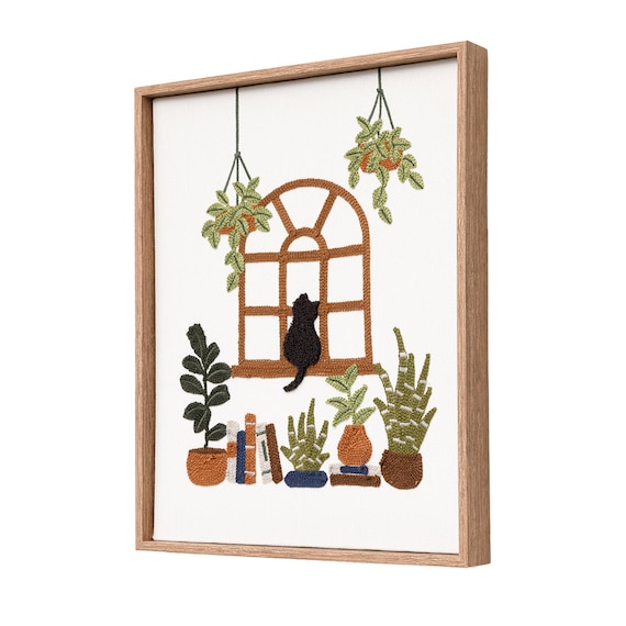 ウォールデコレーション(ネコ刺繍) 9枚目画像