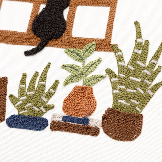 ウォールデコレーション(ネコ刺繍) 12枚目画像