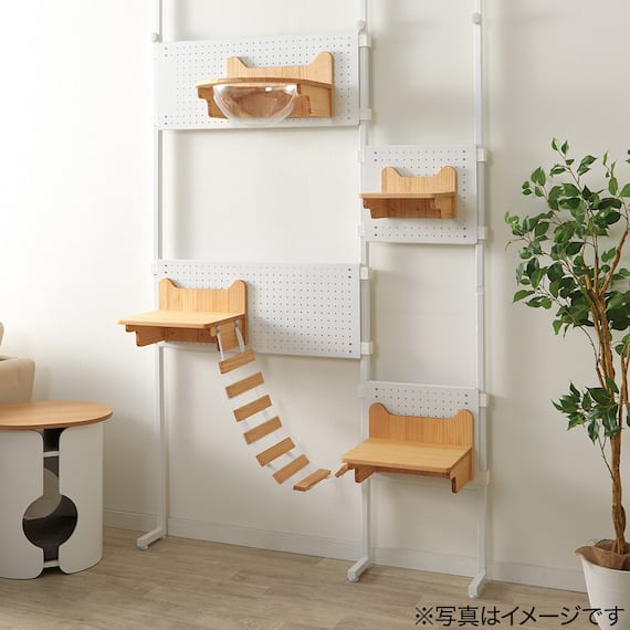 壁面キャットウォーク用支柱(ホワイト) 2枚目画像