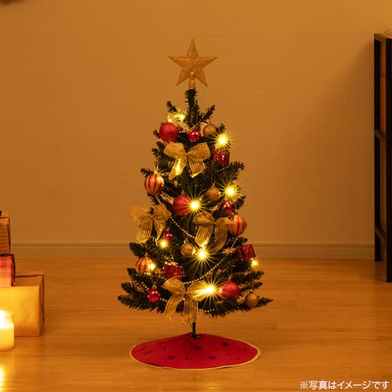 デコレーションツリー LED・オーナメントセット(90cm n4BF) 3枚目画像