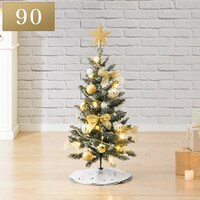 デコレーションスノーツリー LED・オーナメントセット(90cm n4BF)