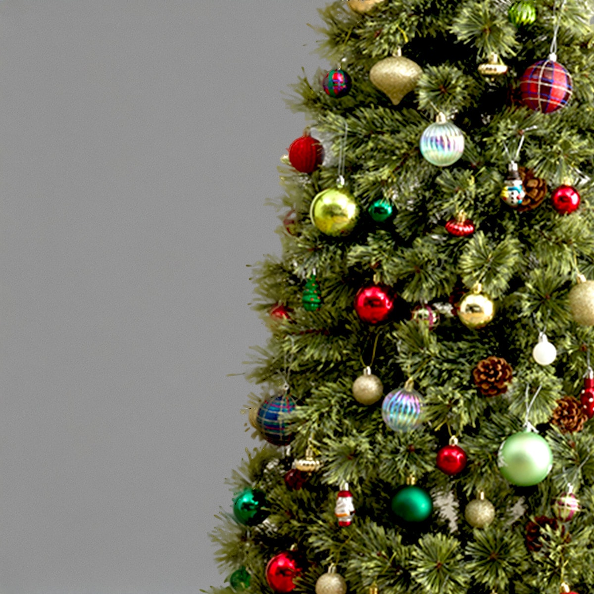 180cmツリー用】クリスマスオーナメントボールセット 71個 Red×Green