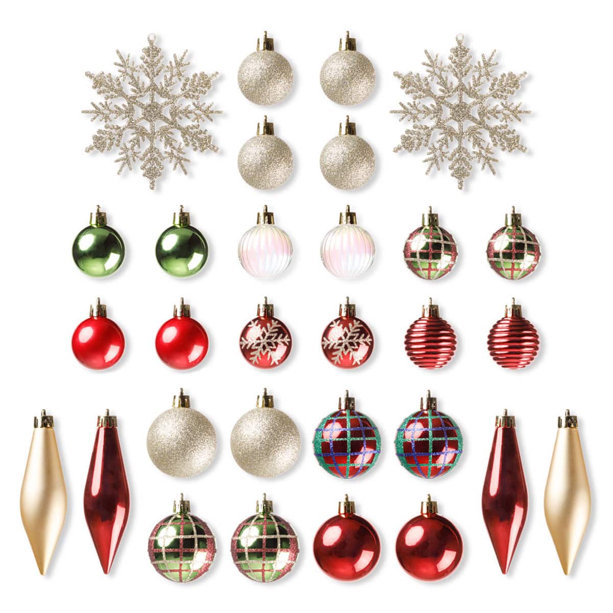 150cm Red×Green] クリスマス ツリーベルフォレ(スノー)・オーナメント