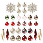 [150cm Red×Green] クリスマス ツリーベルフォレ(スノー)・オーナメント付きセット25 8枚目画像