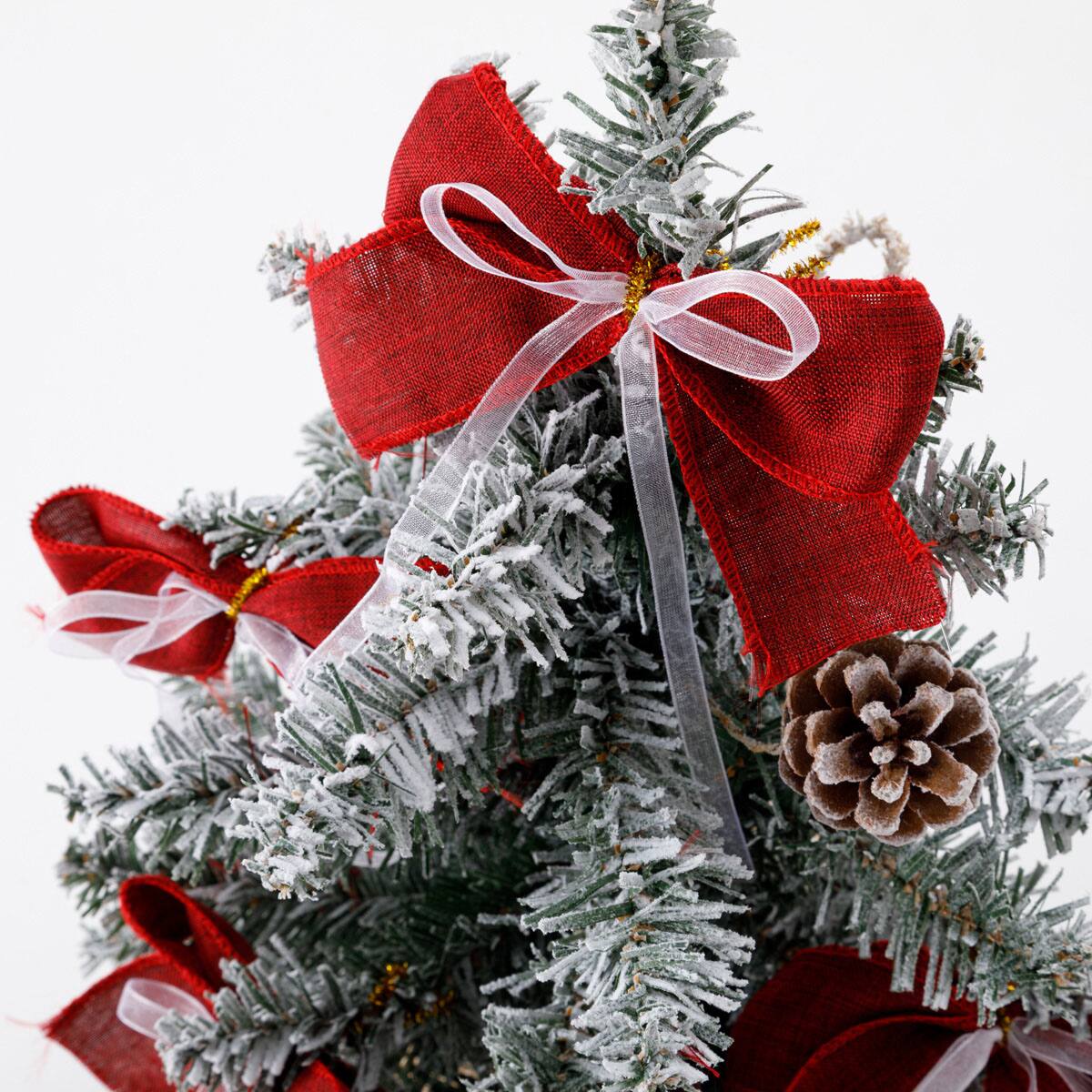 ニトリ NITORI  クリスマス リース  赤 あか   リボン チェック 壁掛けミニセットツリー(45cm レッド n4GW) | ニトリネット【公式