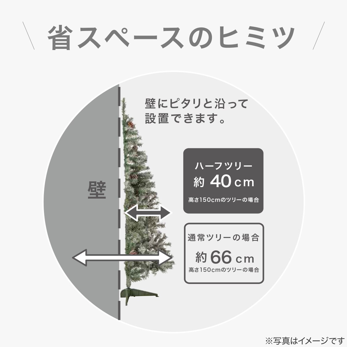 ニトリ　150cm ハーフツリー スノー　新品未使用 ハーフツリースノー(150cm n4GW) | ニトリネット【公式】 家具