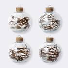 [150cm] クリスマス ハーフツリースノー・オーナメントセット24◆Red×Brown 7枚目画像