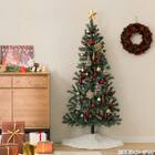 [150cm] クリスマス ハーフツリースノー・オーナメントセット24◆Red×Brown 9枚目画像