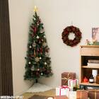 [150cm] クリスマス ハーフツリースノー・オーナメントセット24◆Red×Brown 10枚目画像