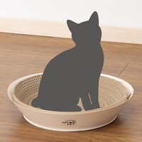 オケ型 爪とぎ (ホワイトウォッシュ)