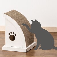 アーチ型爪とぎ (ホワイトウォッシュ)