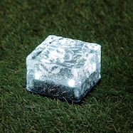 ソーラーライトガラスブロック 4球 (G01)