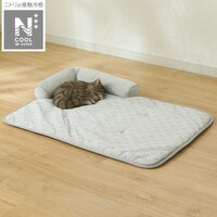 ペット消臭・滑り止め付き 接触冷感ペットあごのせ枕付マット L (NクールWSP L S254)